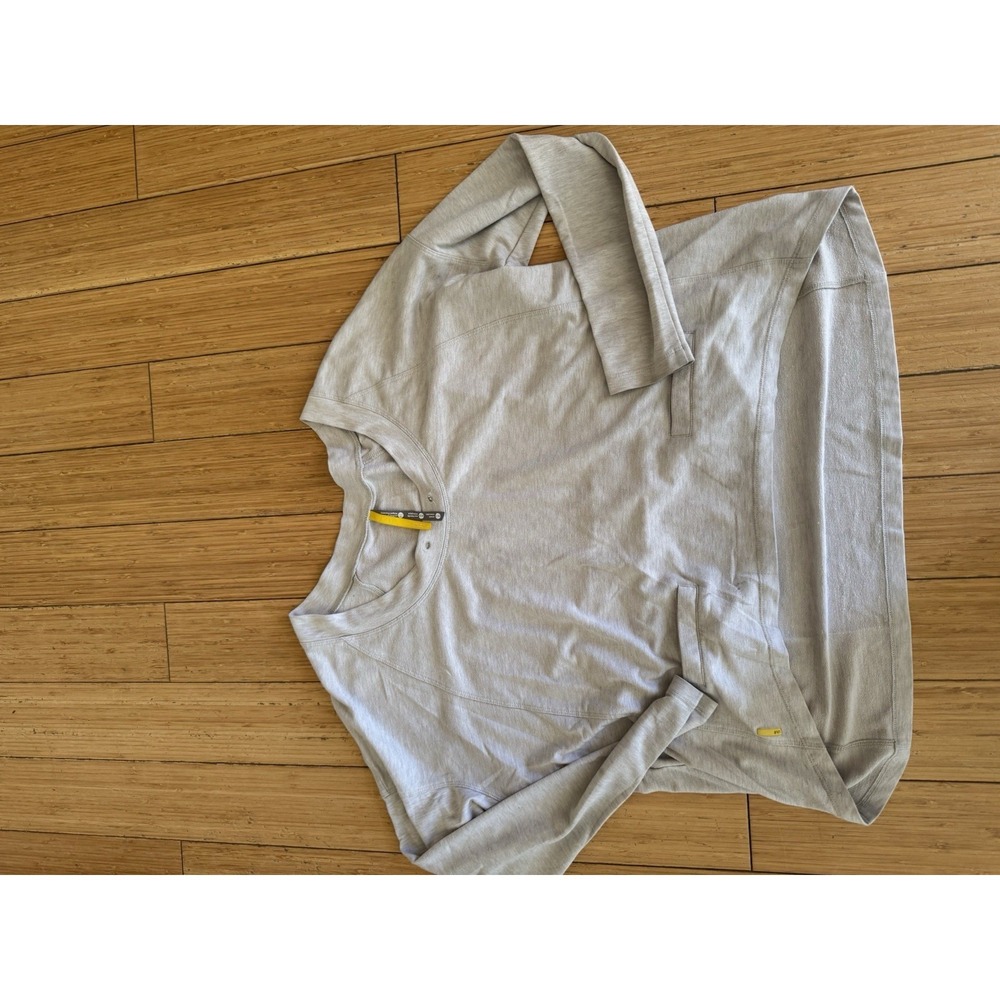 Löle Medium Beige Baggy Cropped Pullover Women's Sweatshirt